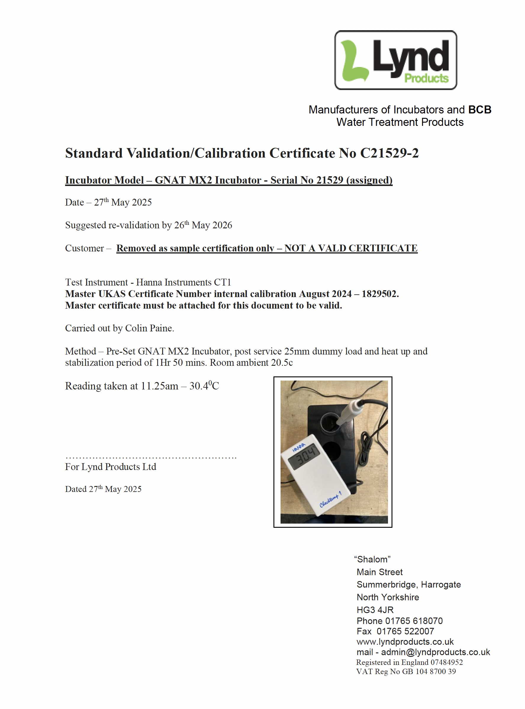 Incubator Servicing & Calibration